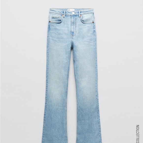 Zara Flare Fit light blue jeans, size 6 US - Picture 5 of 8